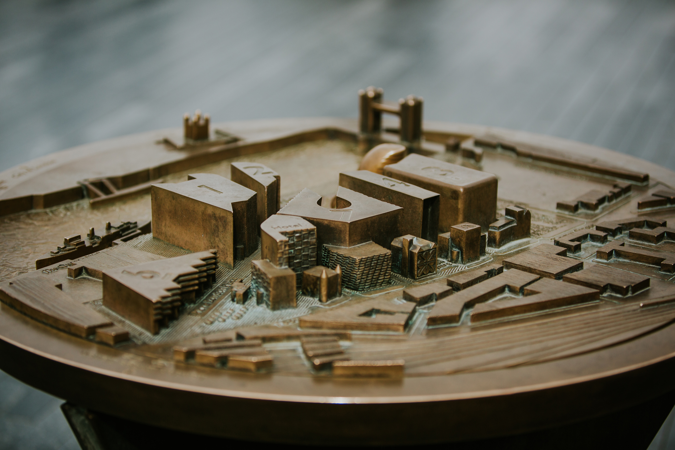 a close up colour photograph of the central London miniature statue found on the South bank